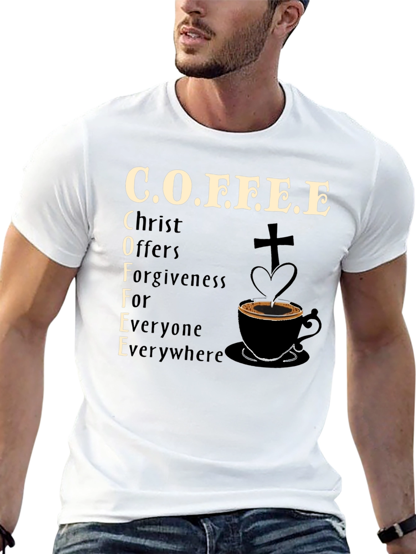 Coffee Christ Offers Forgiveness T-Shirt