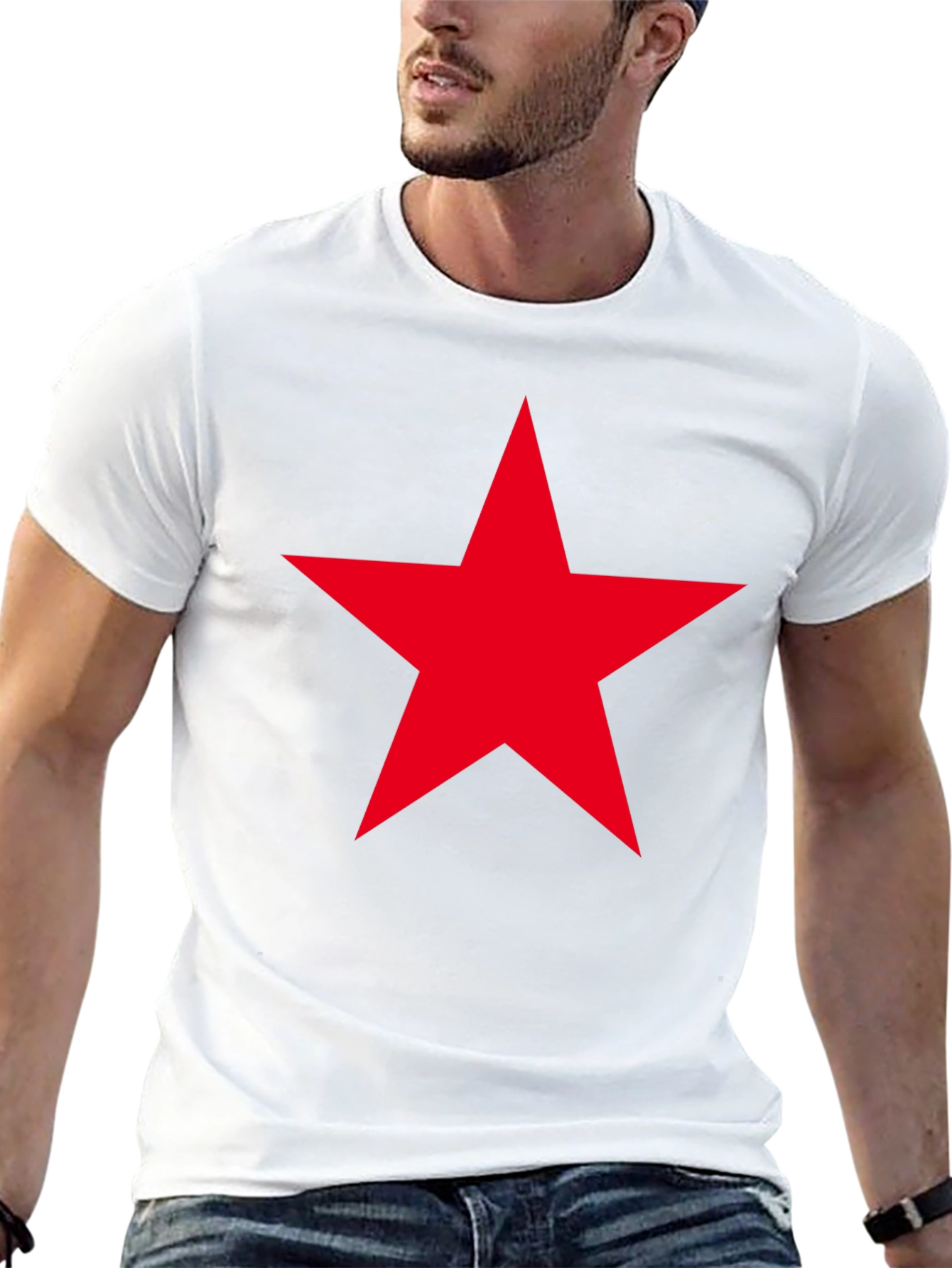 Red Star Graphic Black T-Shirt