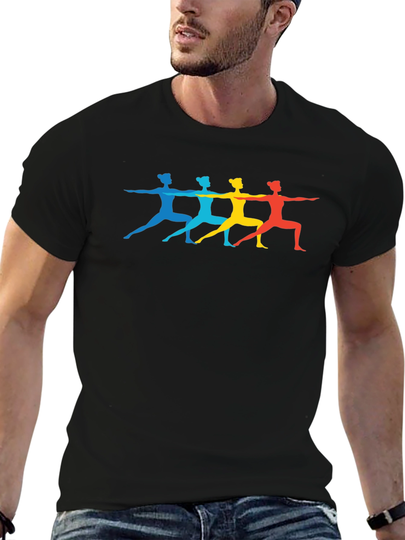 Yoga Warrior Pose Graphic T-Shirt