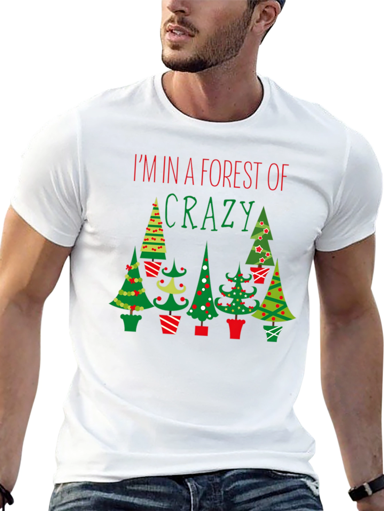 Crazy Forest Christmas Tee - Novelty Holiday T-Shirt