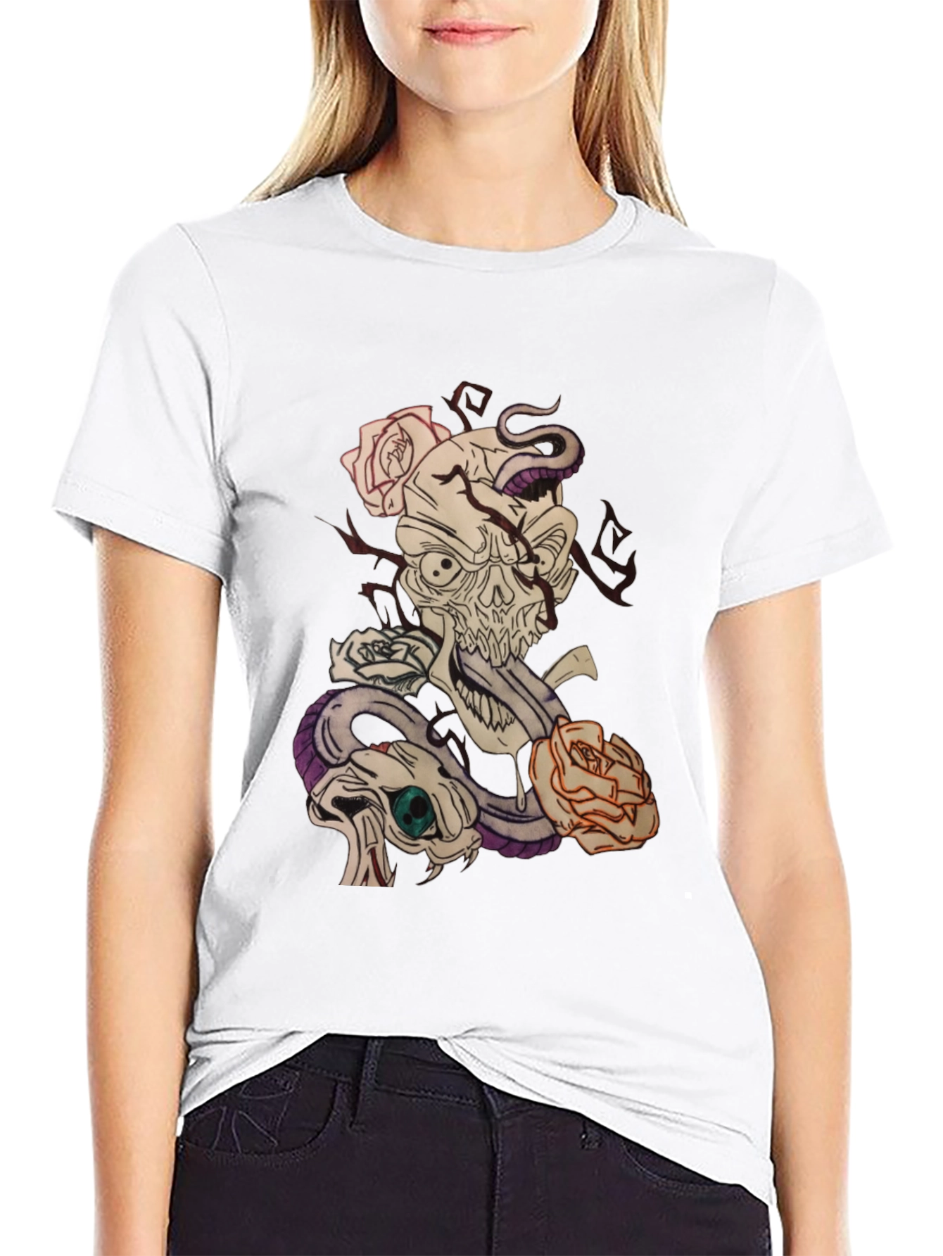 Skull and Snake Graphic Tee
