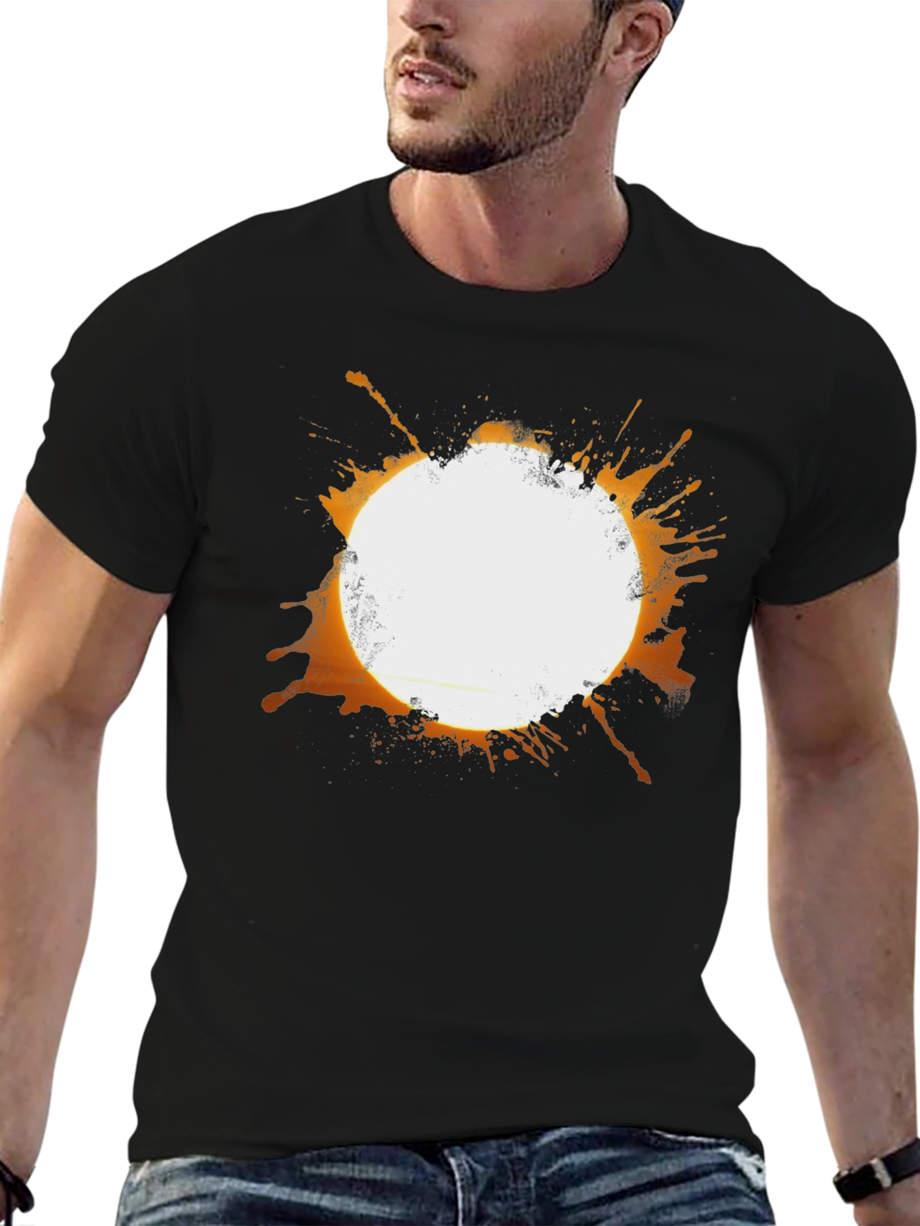 Mens Graphic T-Shirt - Abstract Splash Design