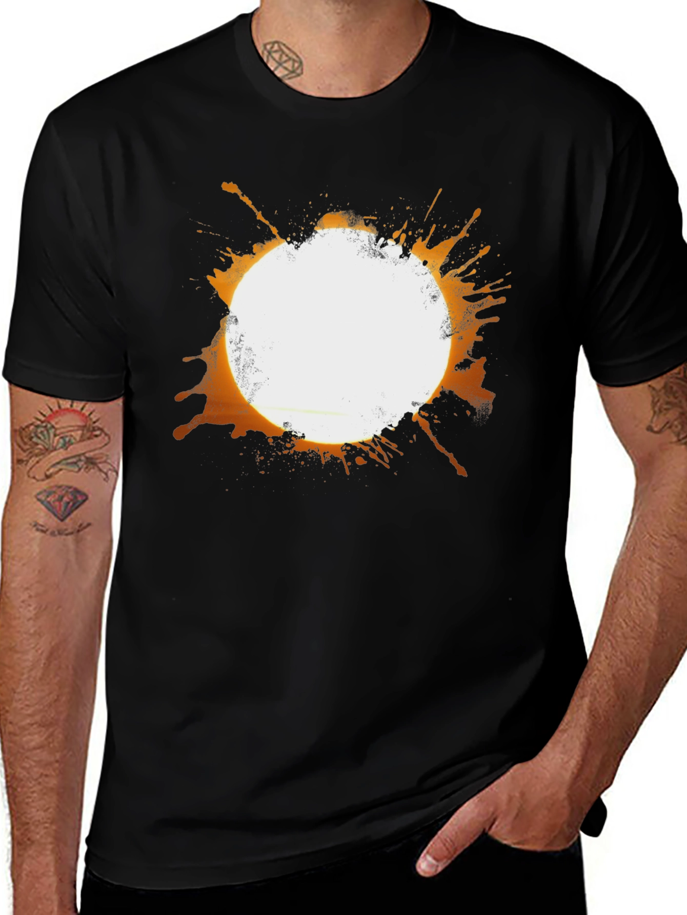 Mens Graphic T-Shirt - Abstract Splash Design
