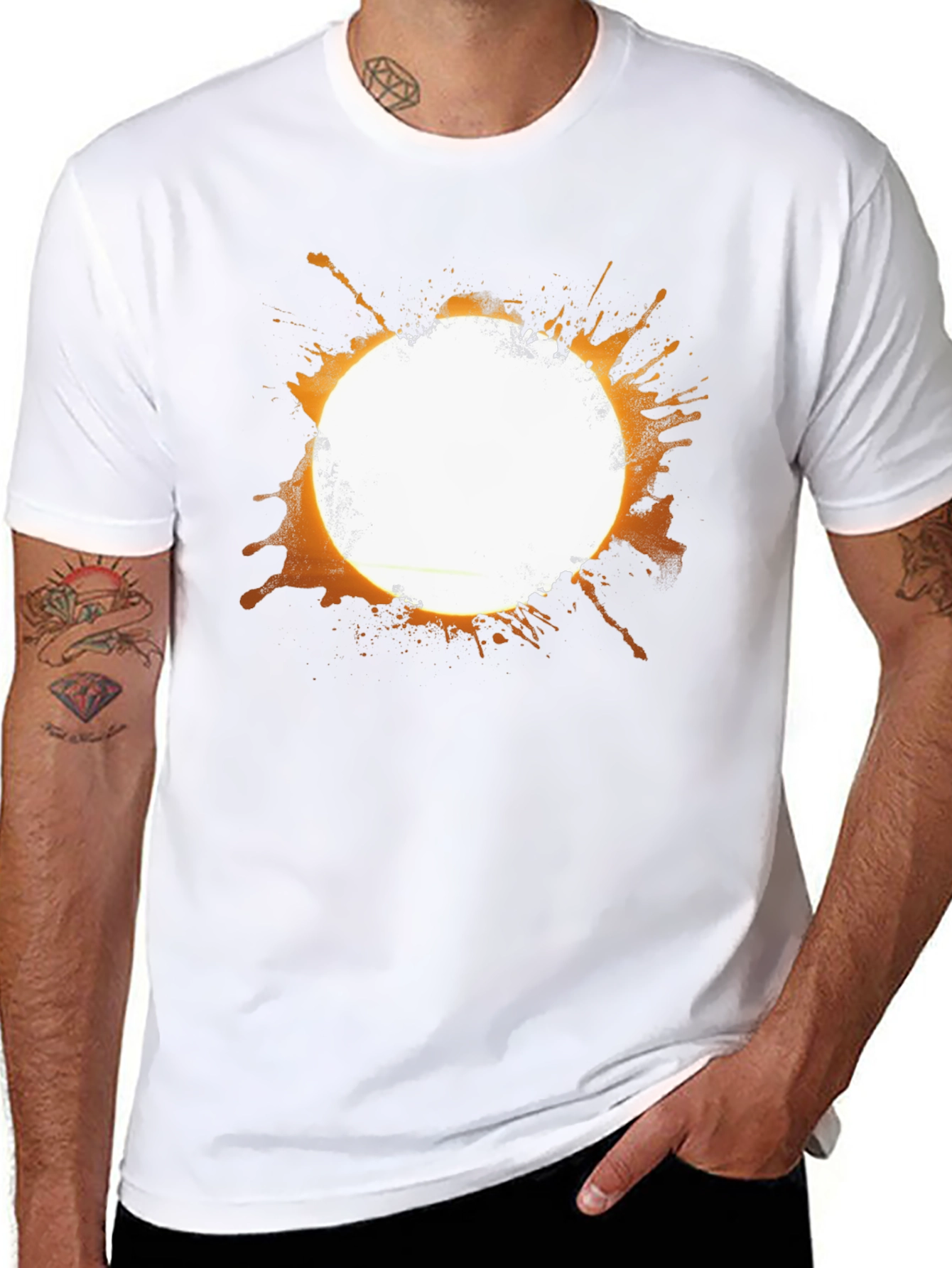 Mens Graphic T-Shirt - Abstract Splash Design