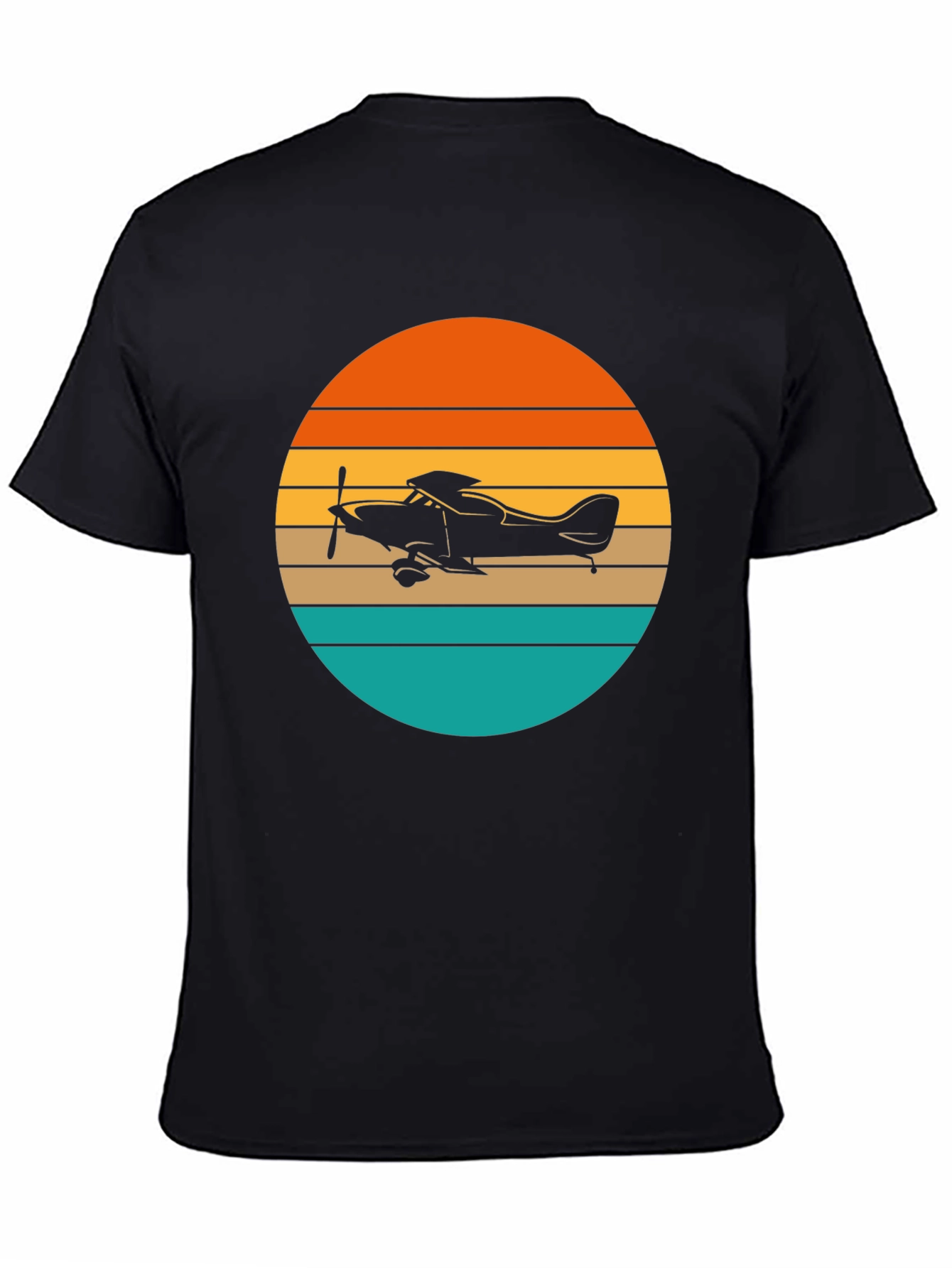 Retro Airplane Sunset T-Shirt - Aviation Gift