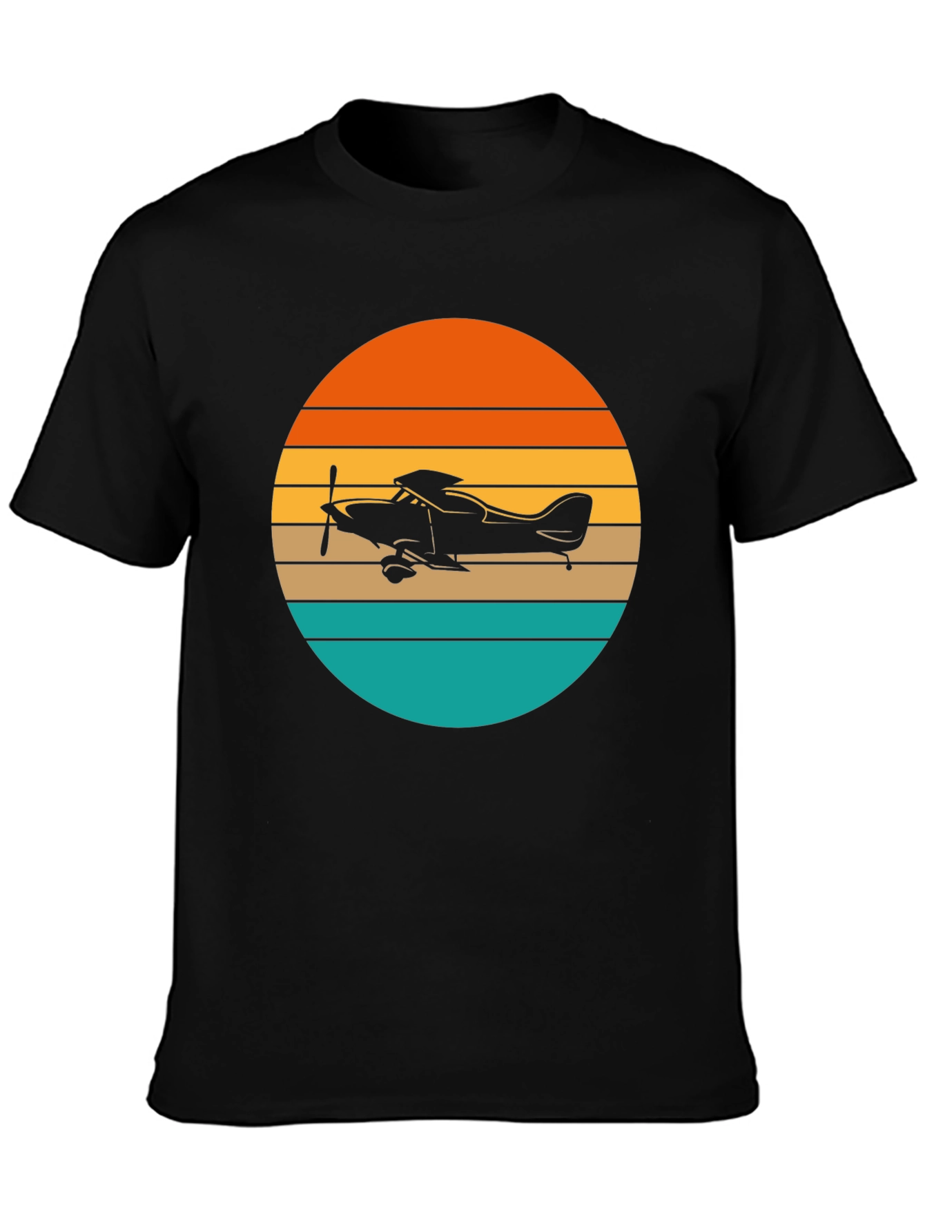 Retro Airplane Sunset T-Shirt - Aviation Gift