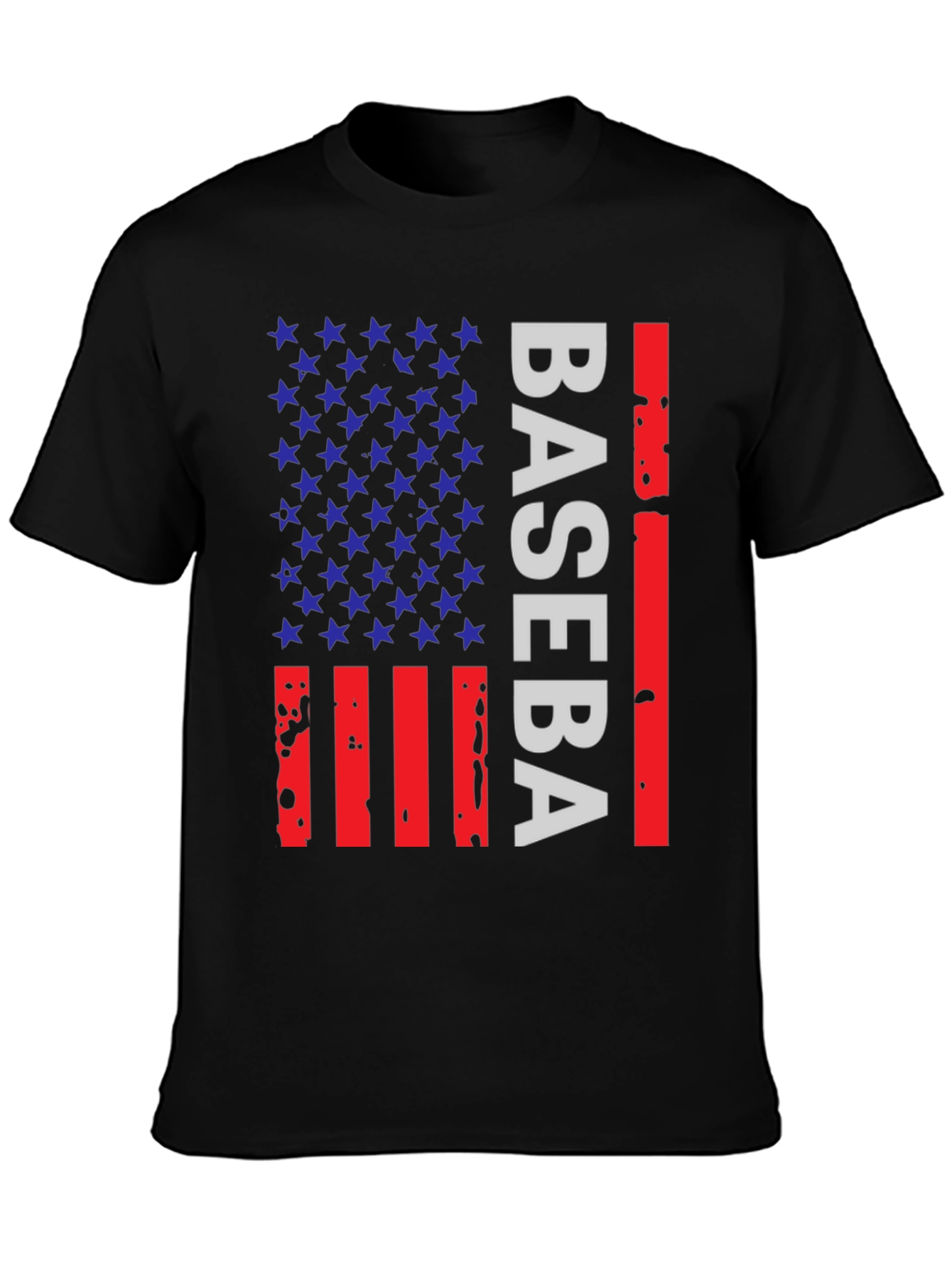 Baseball American Flag T-Shirt
