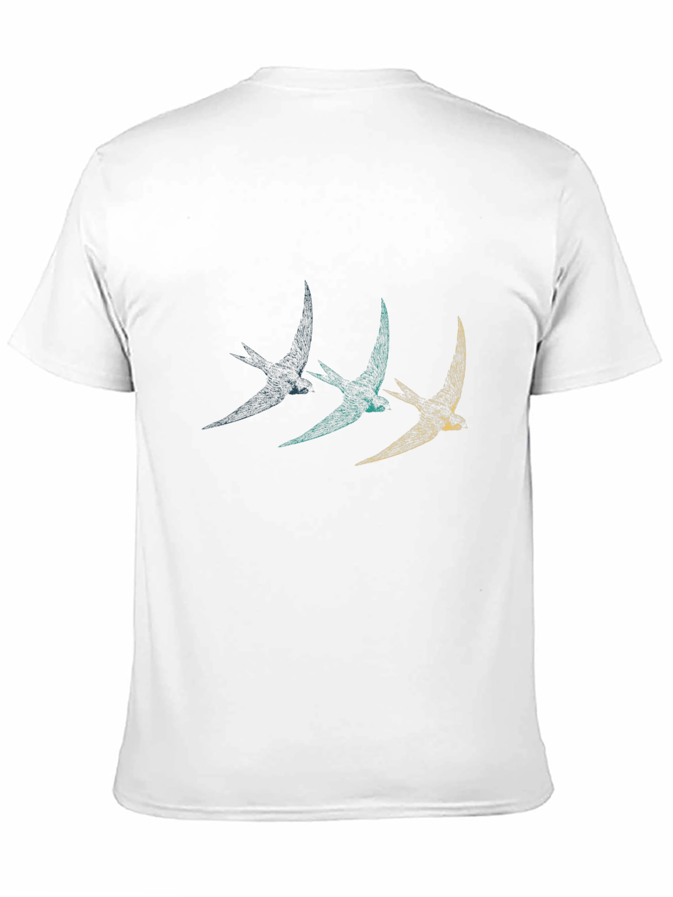 Stylish Black T-Shirt with Bird Graphic
