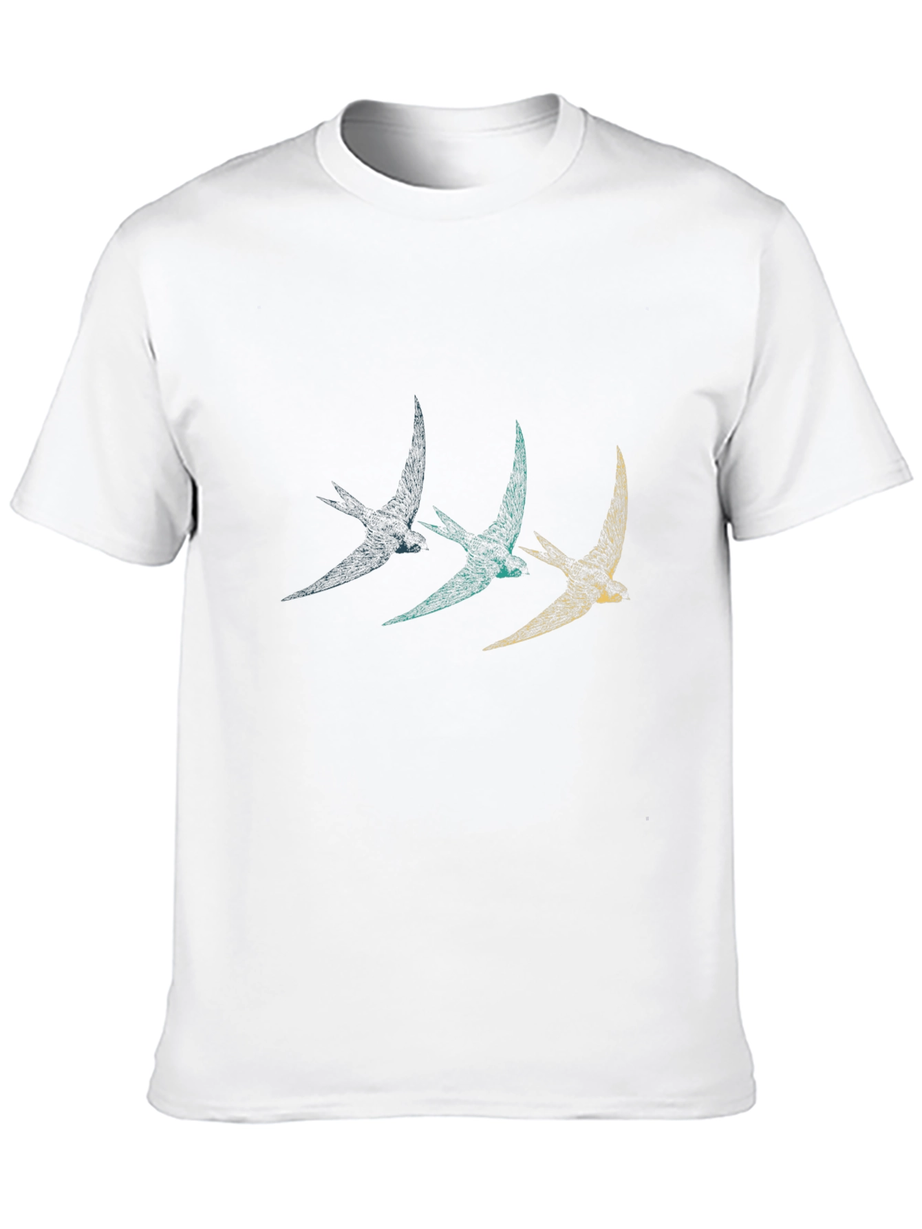 Stylish Black T-Shirt with Bird Graphic