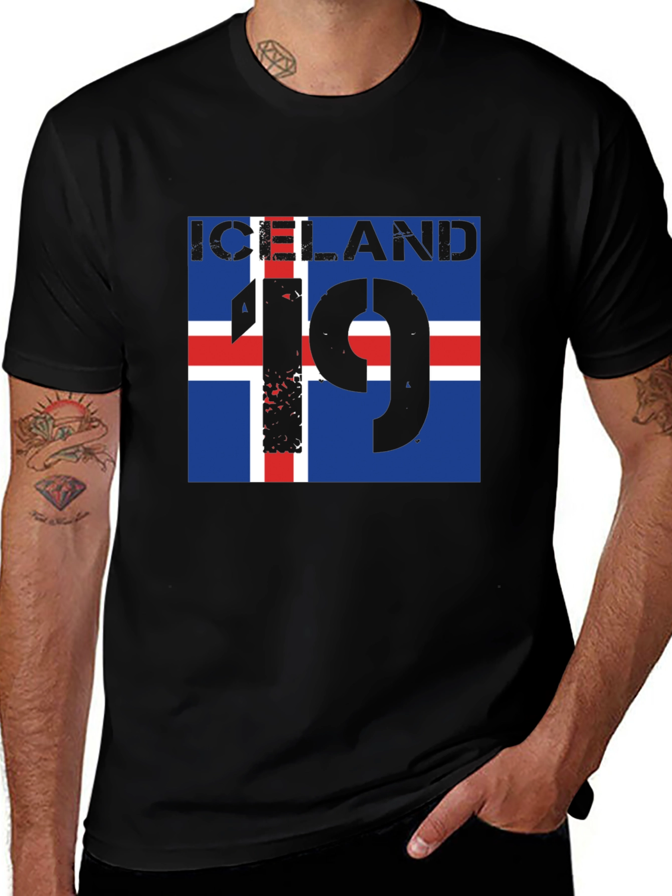 Iceland Flag Graphic T-Shirt
