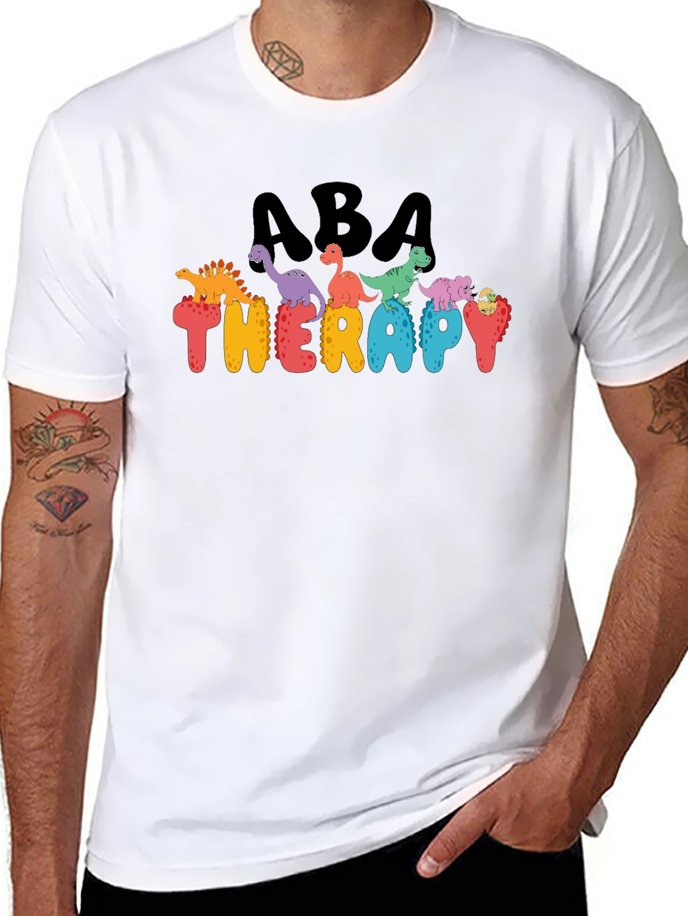 ABA Therapy Dinosaur Graphic T-Shirt