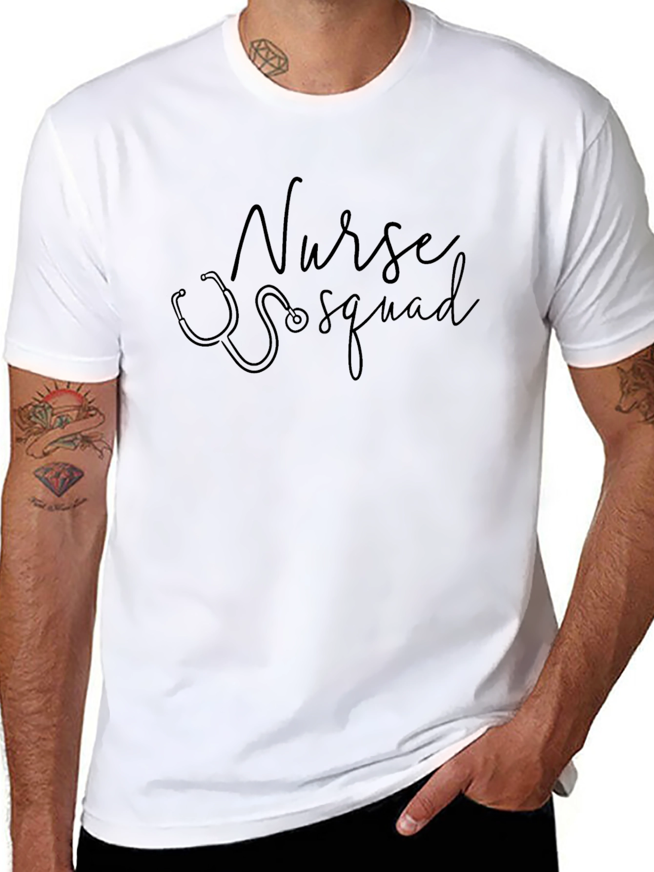 Nurse Squad Black Graphic Tee