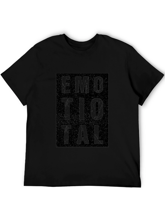 Emotional Graphic T-Shirt - Casual Black Tee