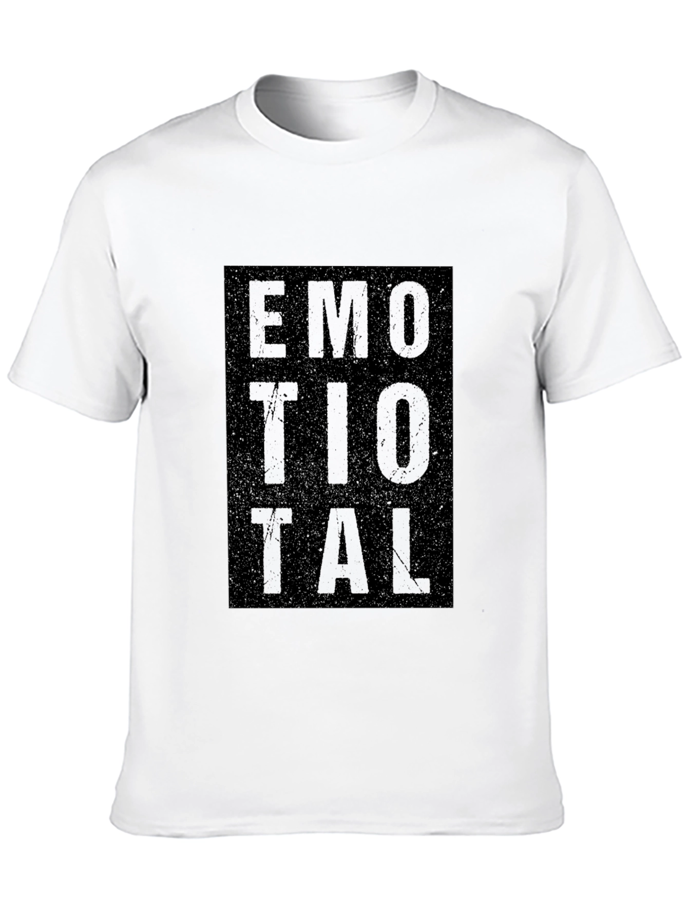 Emotional Graphic T-Shirt - Casual Black Tee