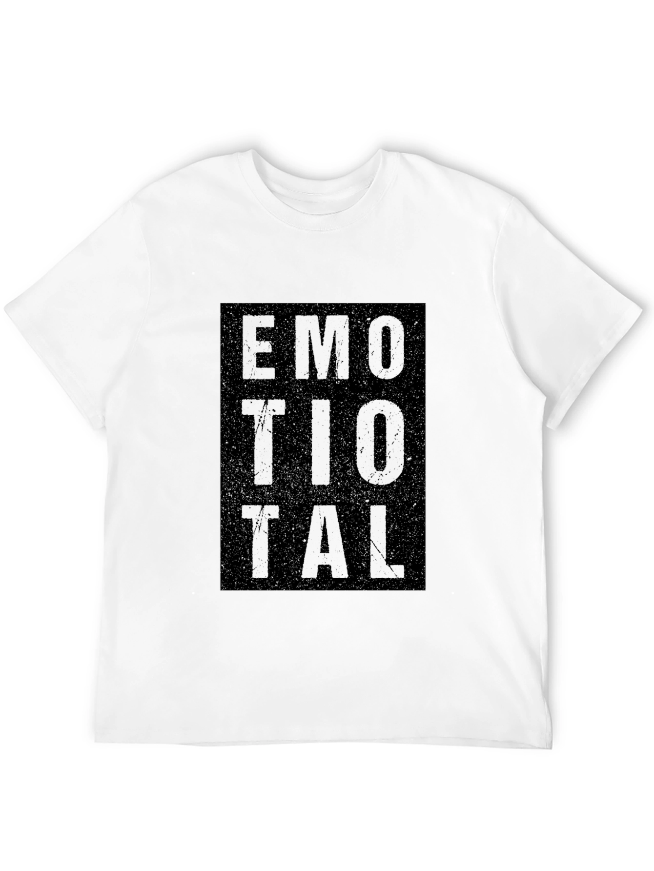 Emotional Graphic T-Shirt - Casual Black Tee