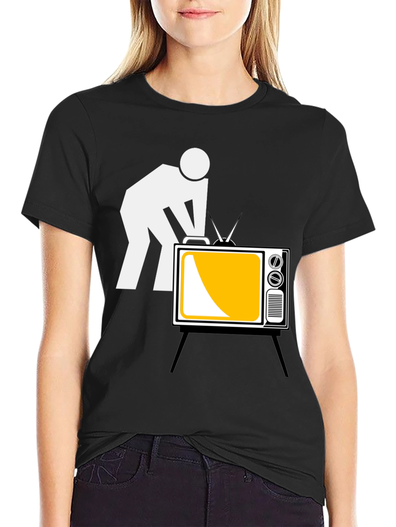 Funny TV Repair Humor Graphic T-Shirt