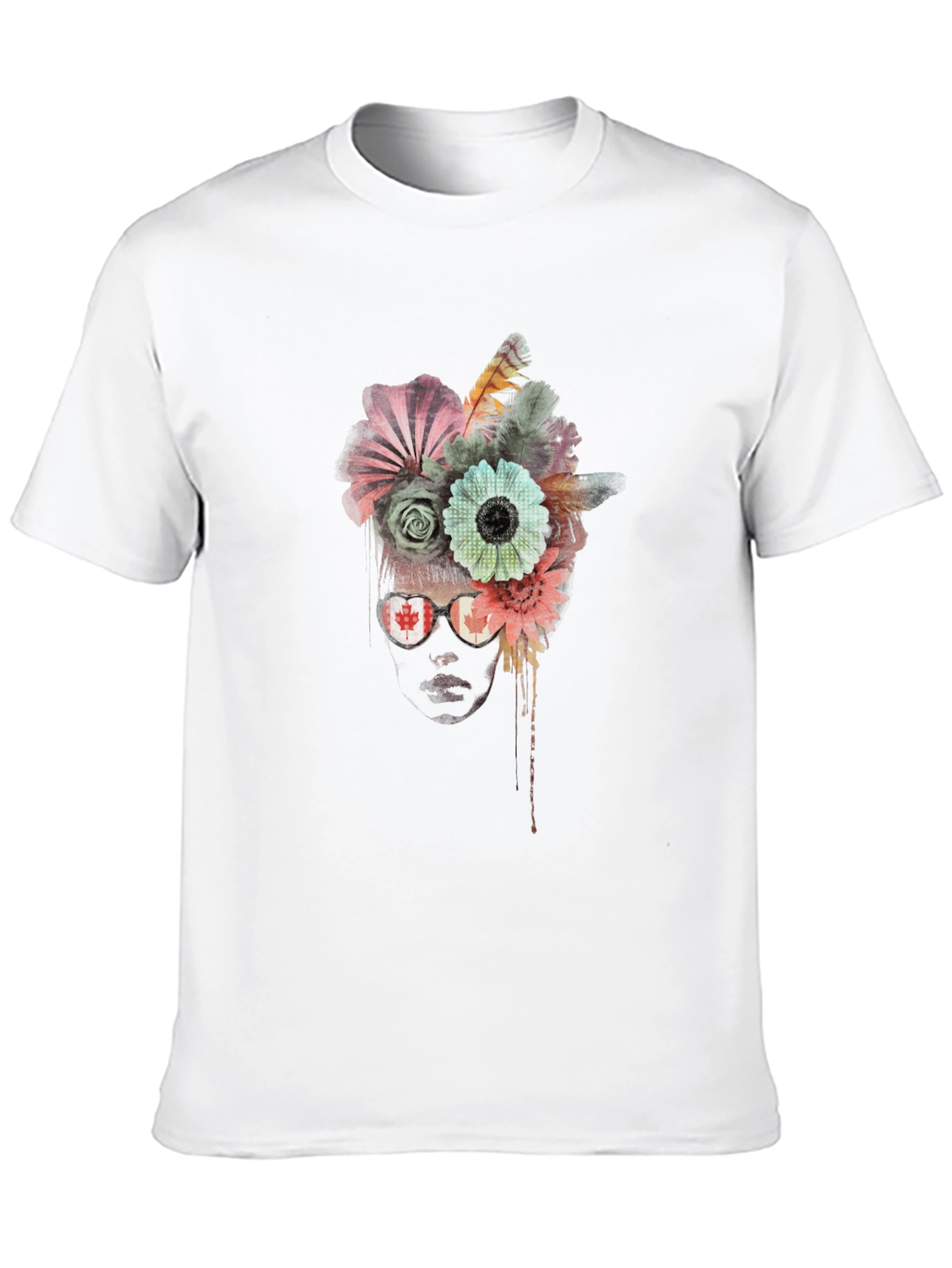 Floral Crown Graphic Black T-Shirt