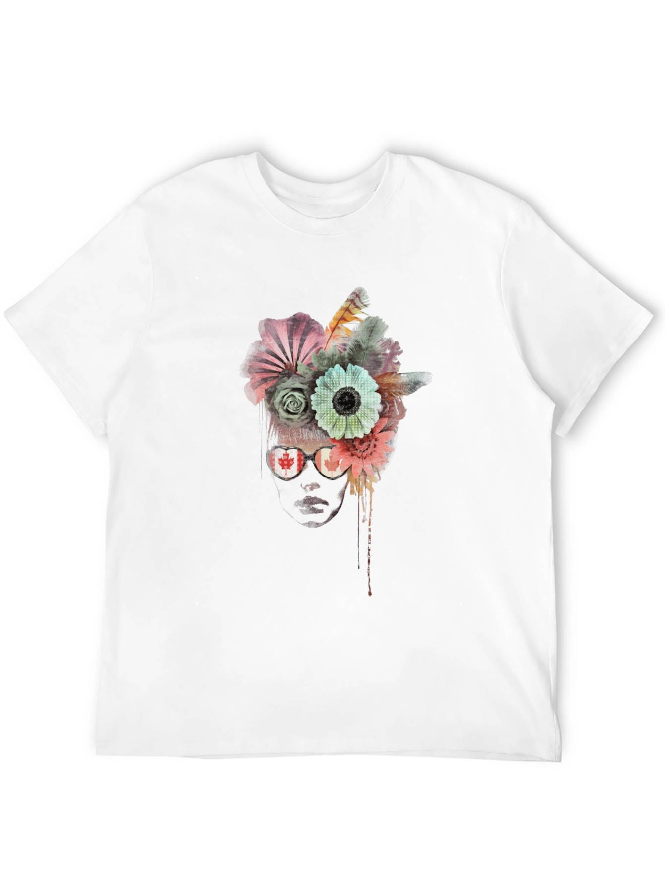 Floral Crown Graphic Black T-Shirt