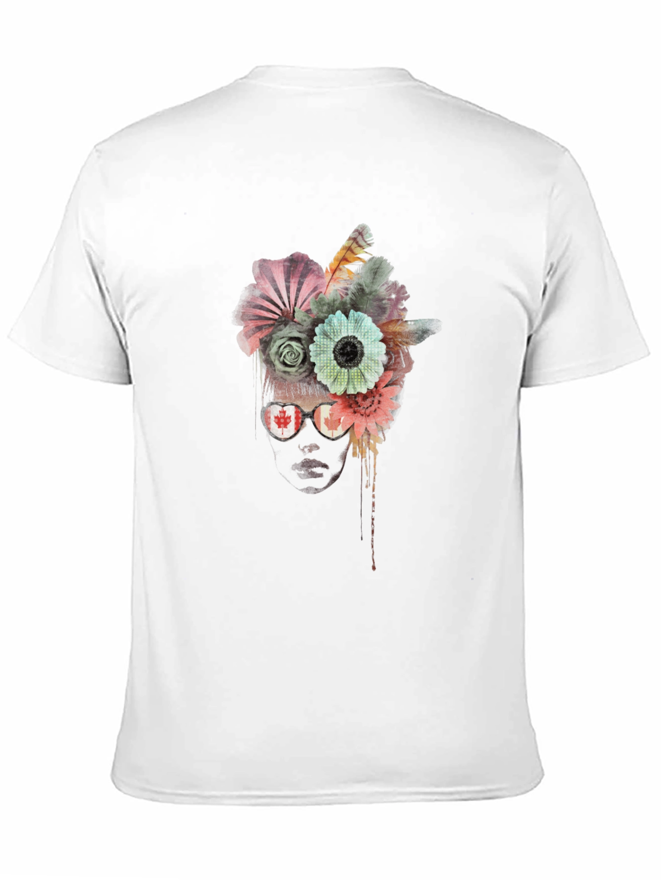Floral Crown Graphic Black T-Shirt