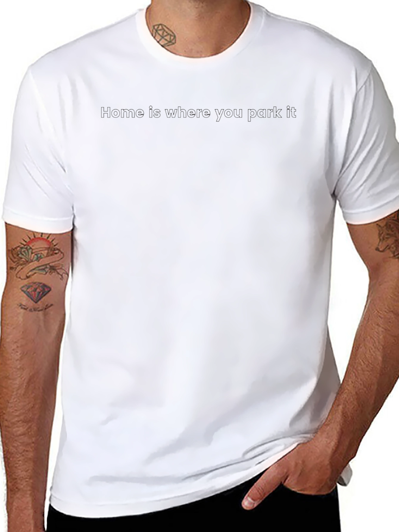 Home Is Where You Park It Black T-Shirt