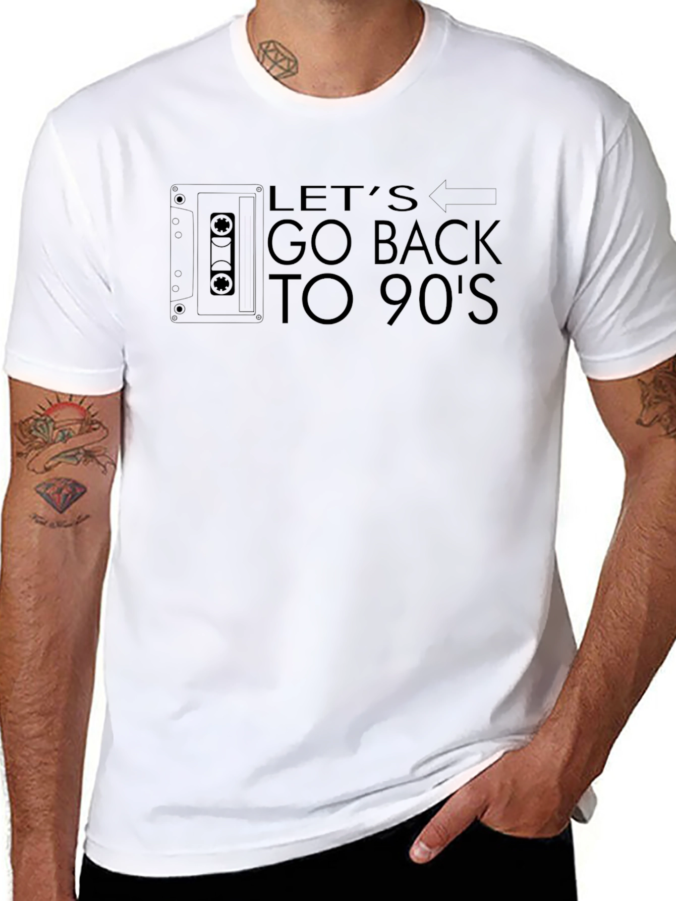 Retro 90s Cassette Graphic Tee - Throwback Style