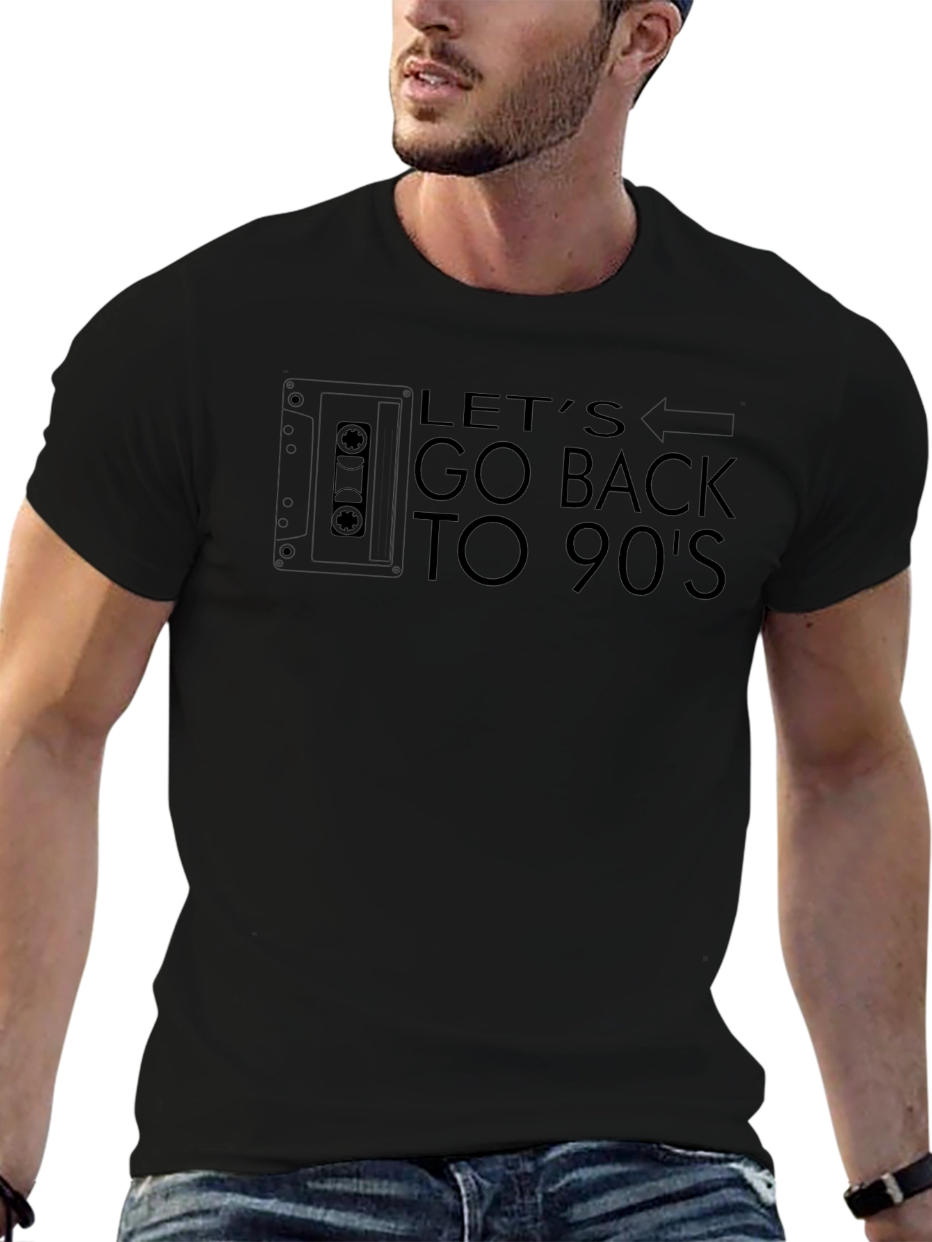 Retro 90s Cassette Graphic Tee - Throwback Style
