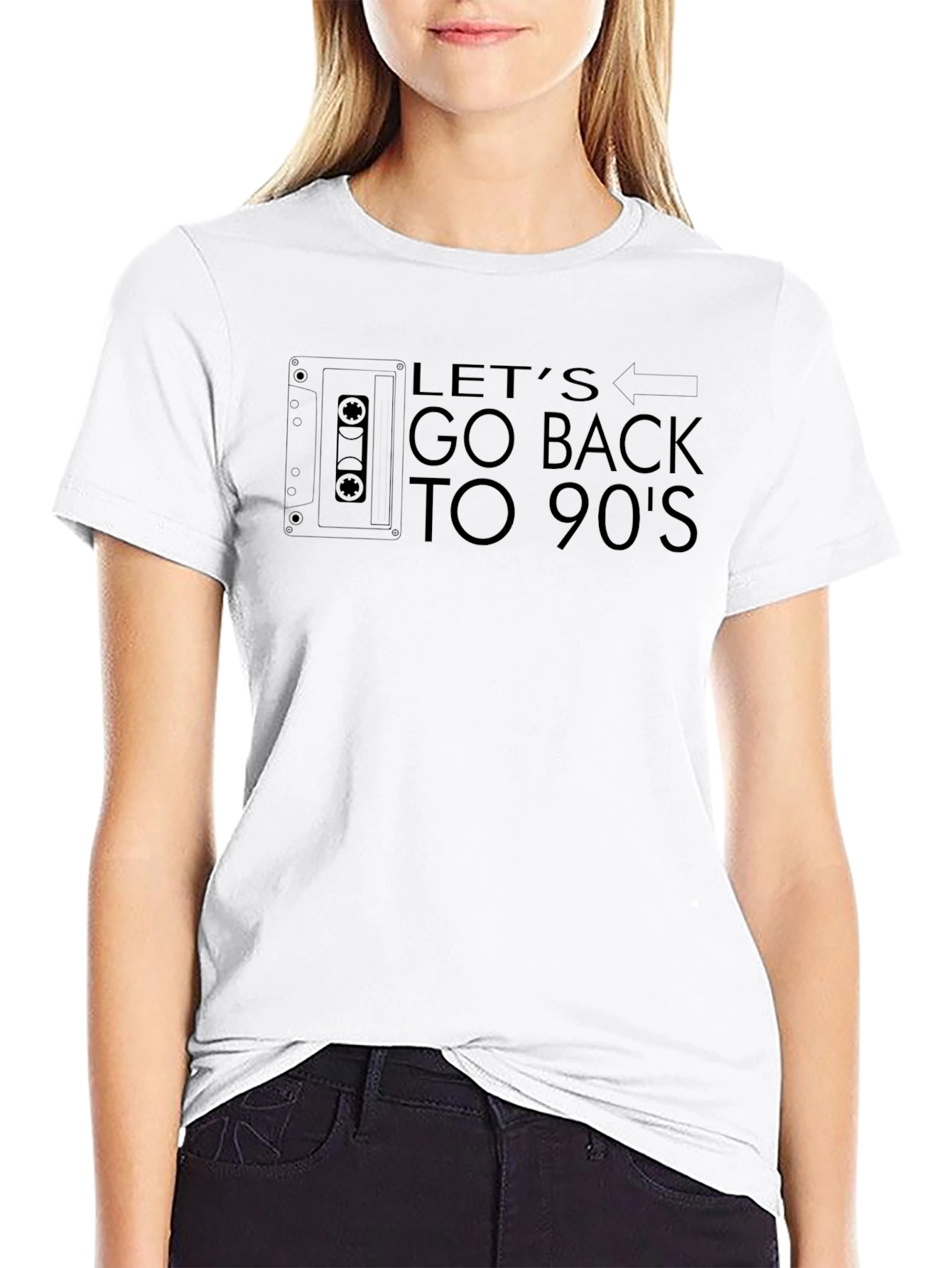 Retro 90s Cassette Graphic Tee - Throwback Style
