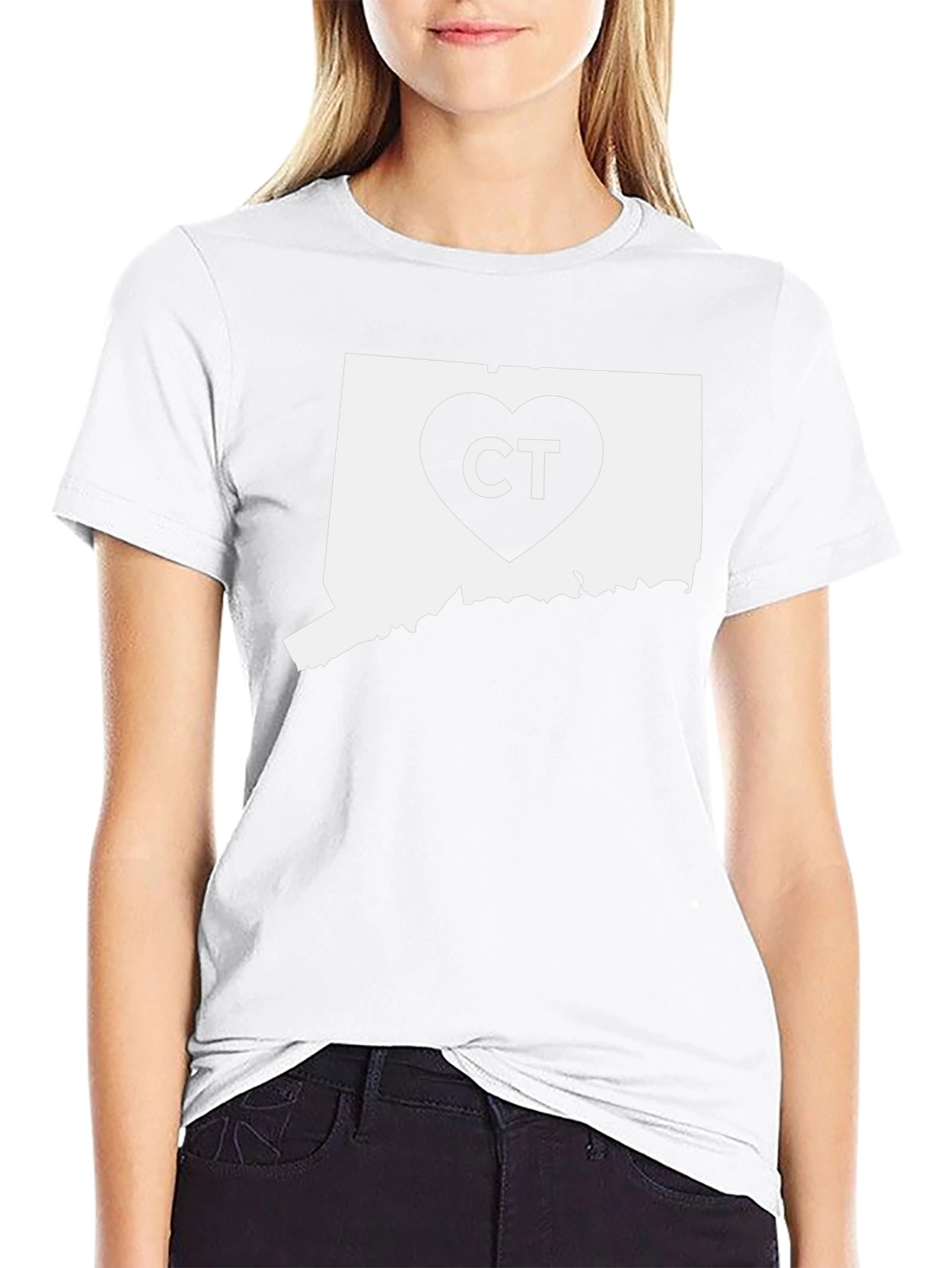 CT State Love Heart T-Shirt
