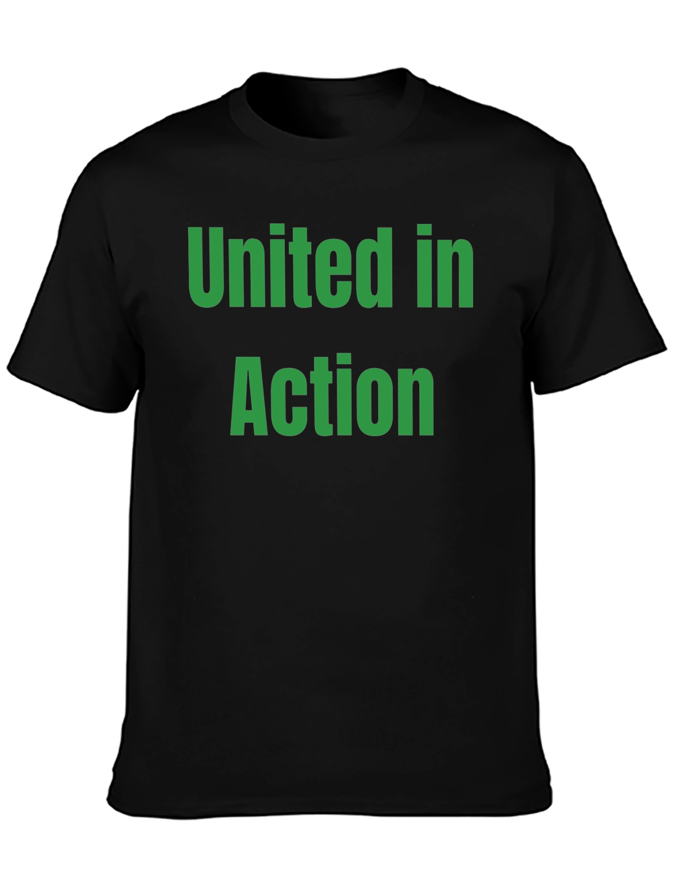 United in Action Black Crew Neck T-Shirt