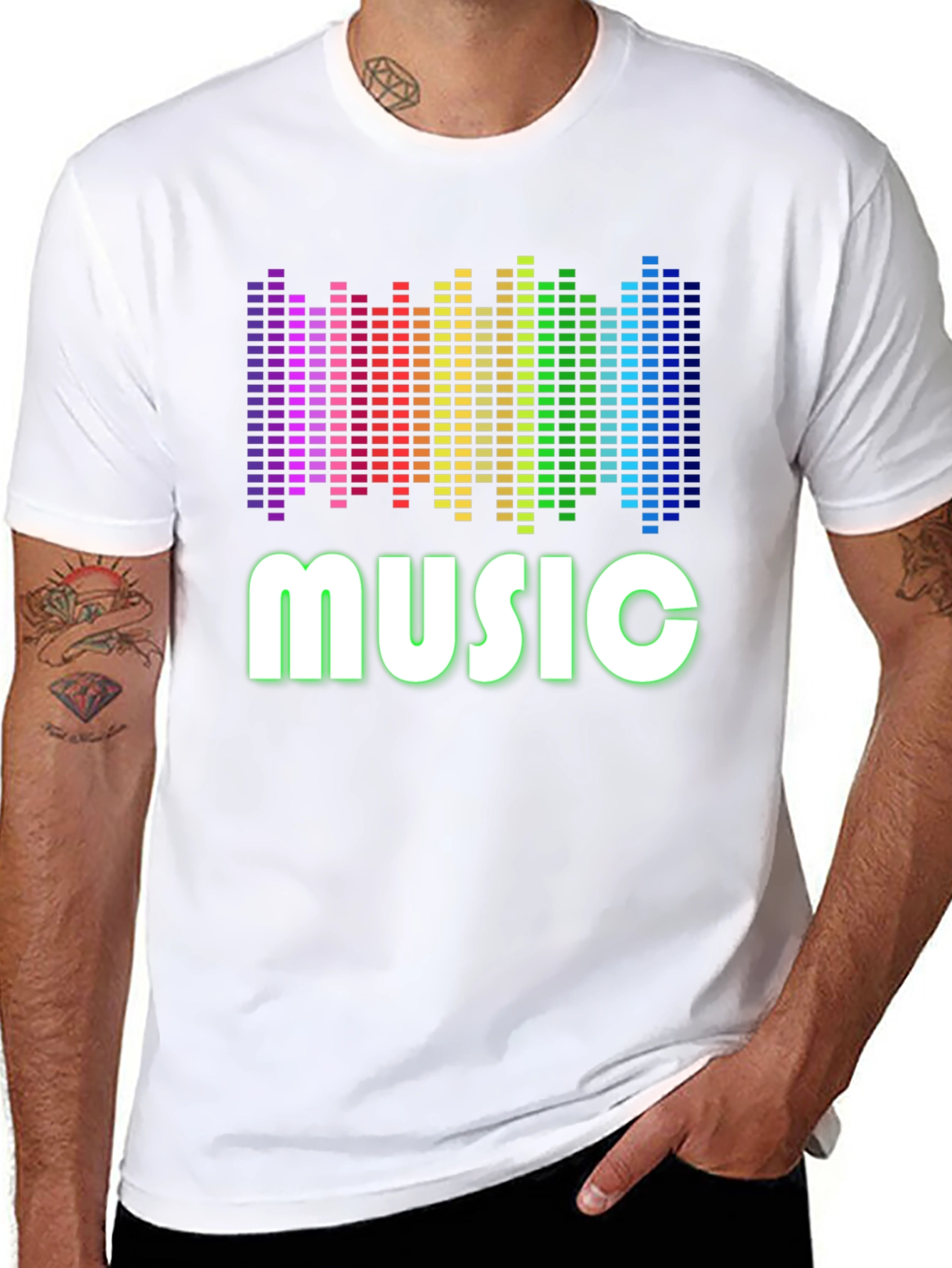 Music Spectrum Graphic T-Shirt - Soft Cotton Tee