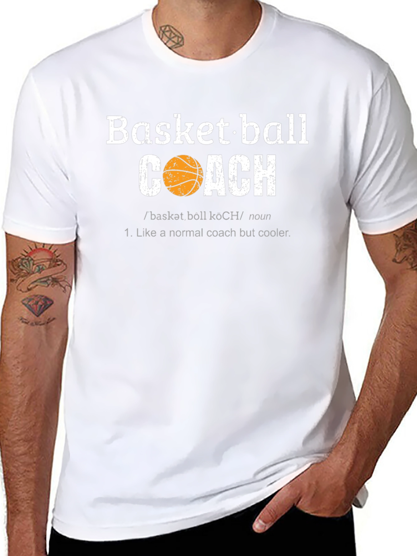 Basketball Coach Graphic T-Shirt - Cool Definition Tee