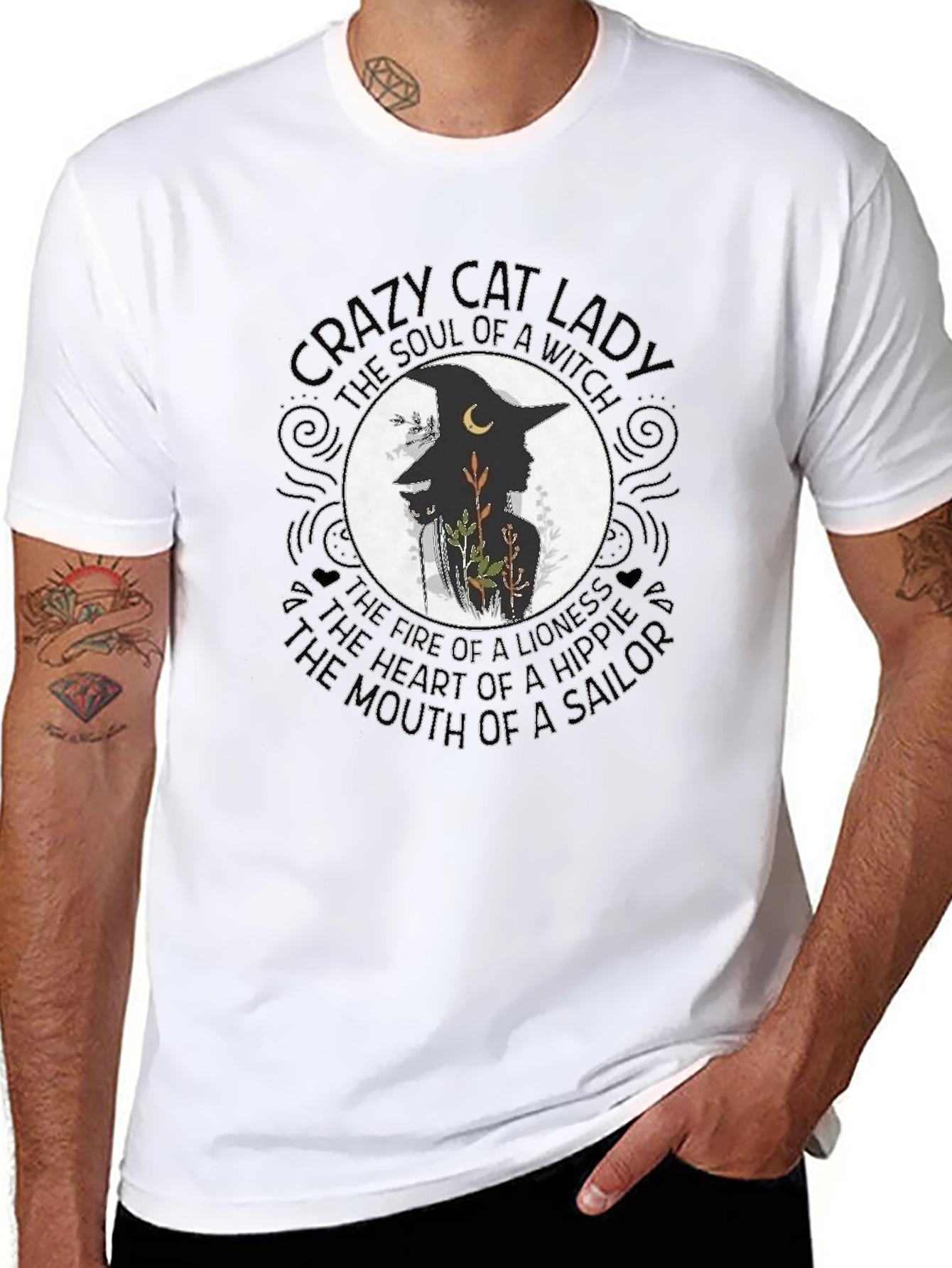Crazy Cat Lady Witch T-Shirt