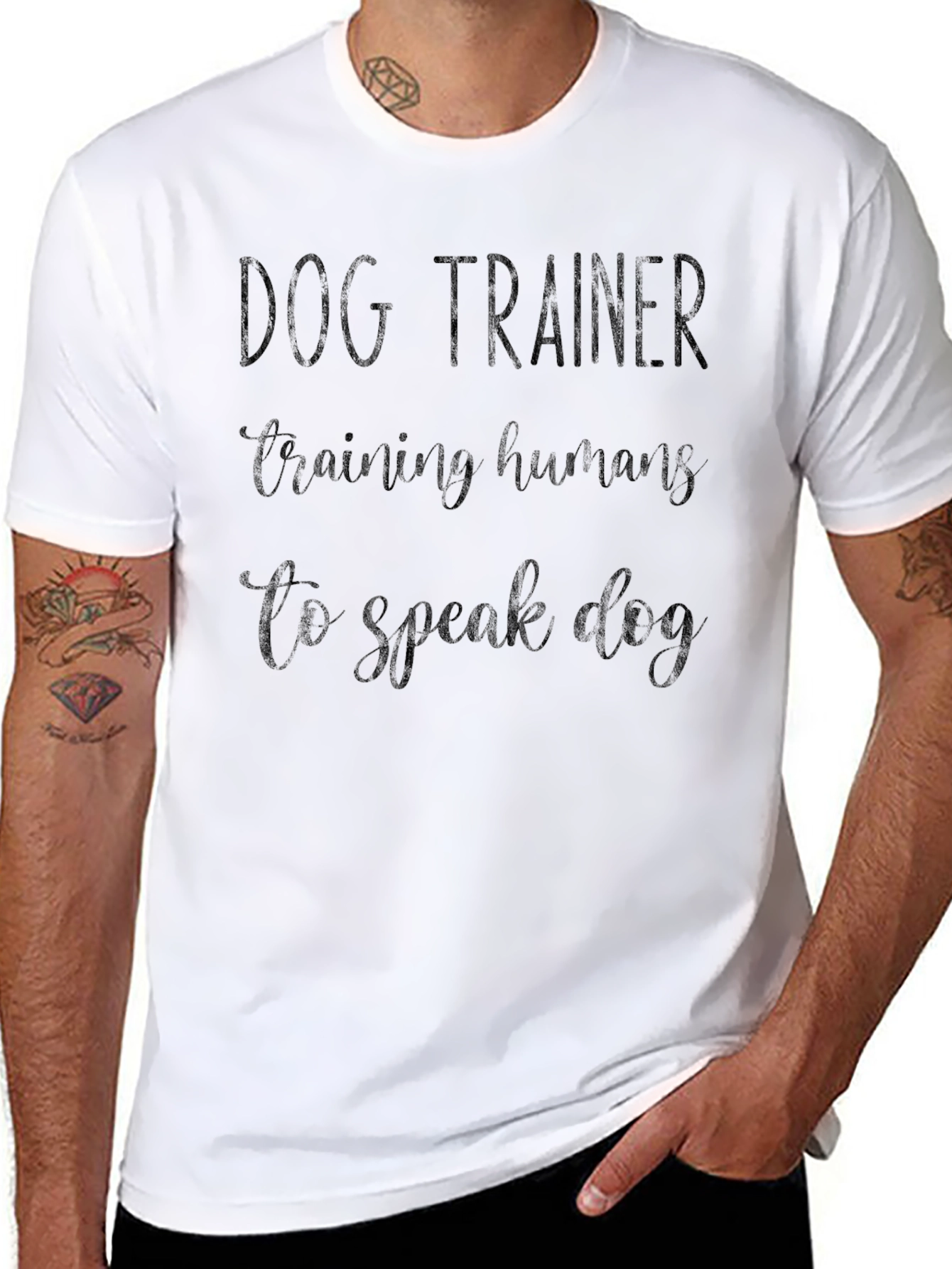 Dog Trainer Graphic Tee - Speak Dog