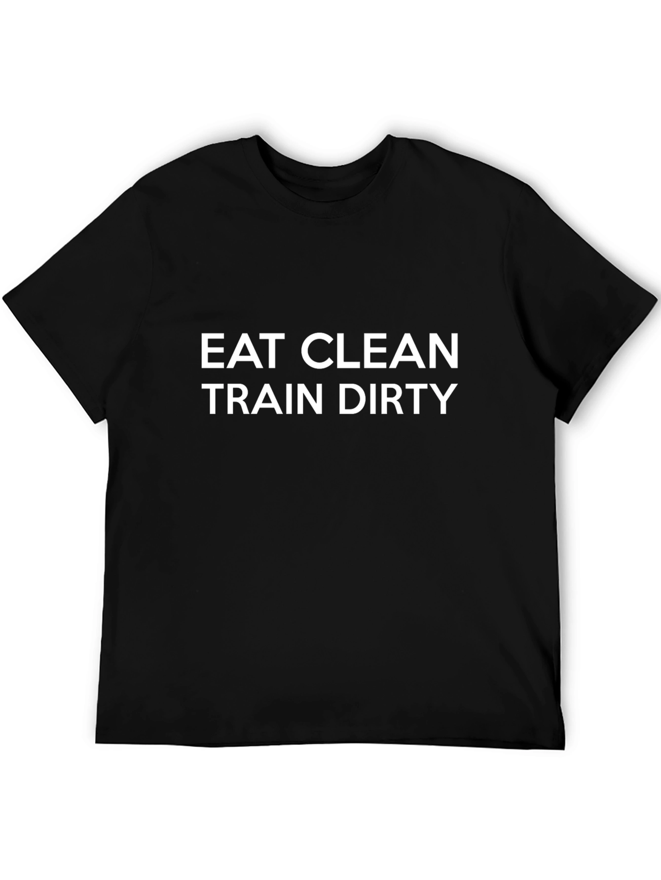 Eat Clean Train Dirty Graphic Tee - Black