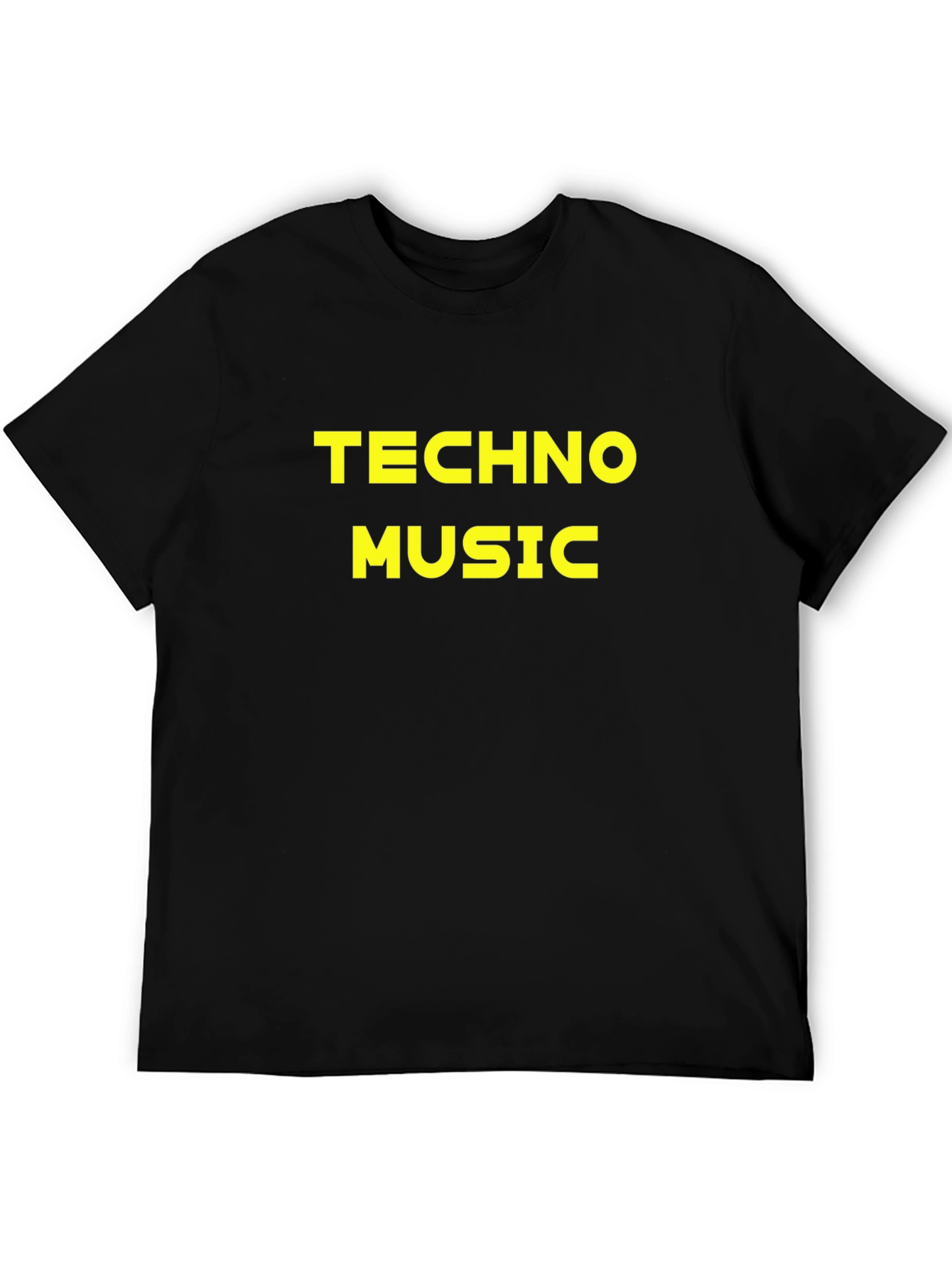 Techno Music Graphic T-Shirt - Black Cotton Tee