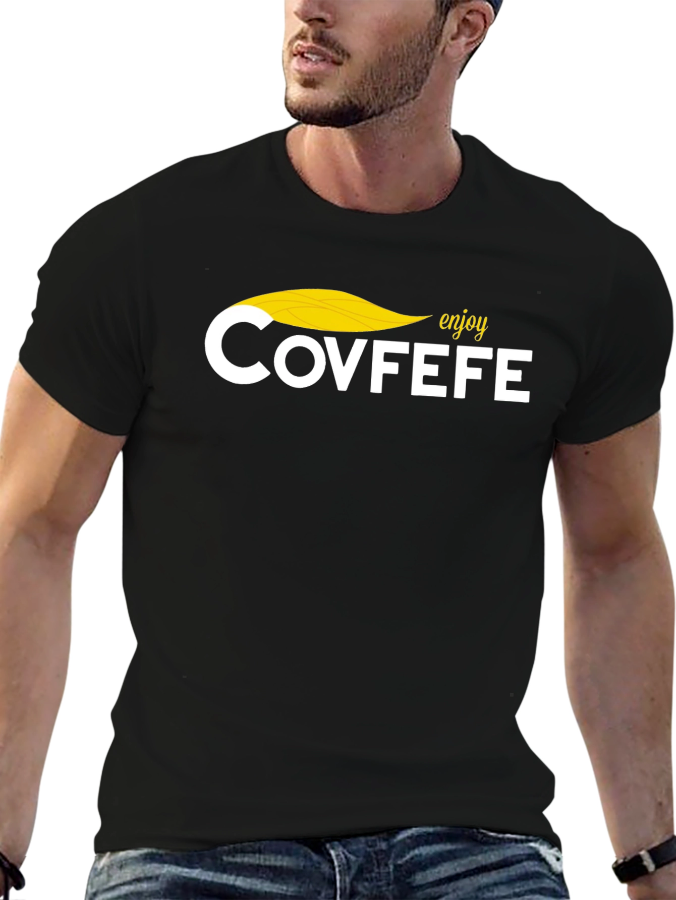Enjoy Covfefe Graphic Tee - Novelty T-Shirt