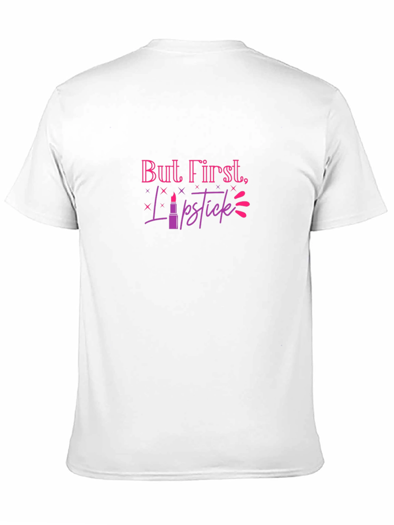 But First Lipstick Graphic Tee - Black