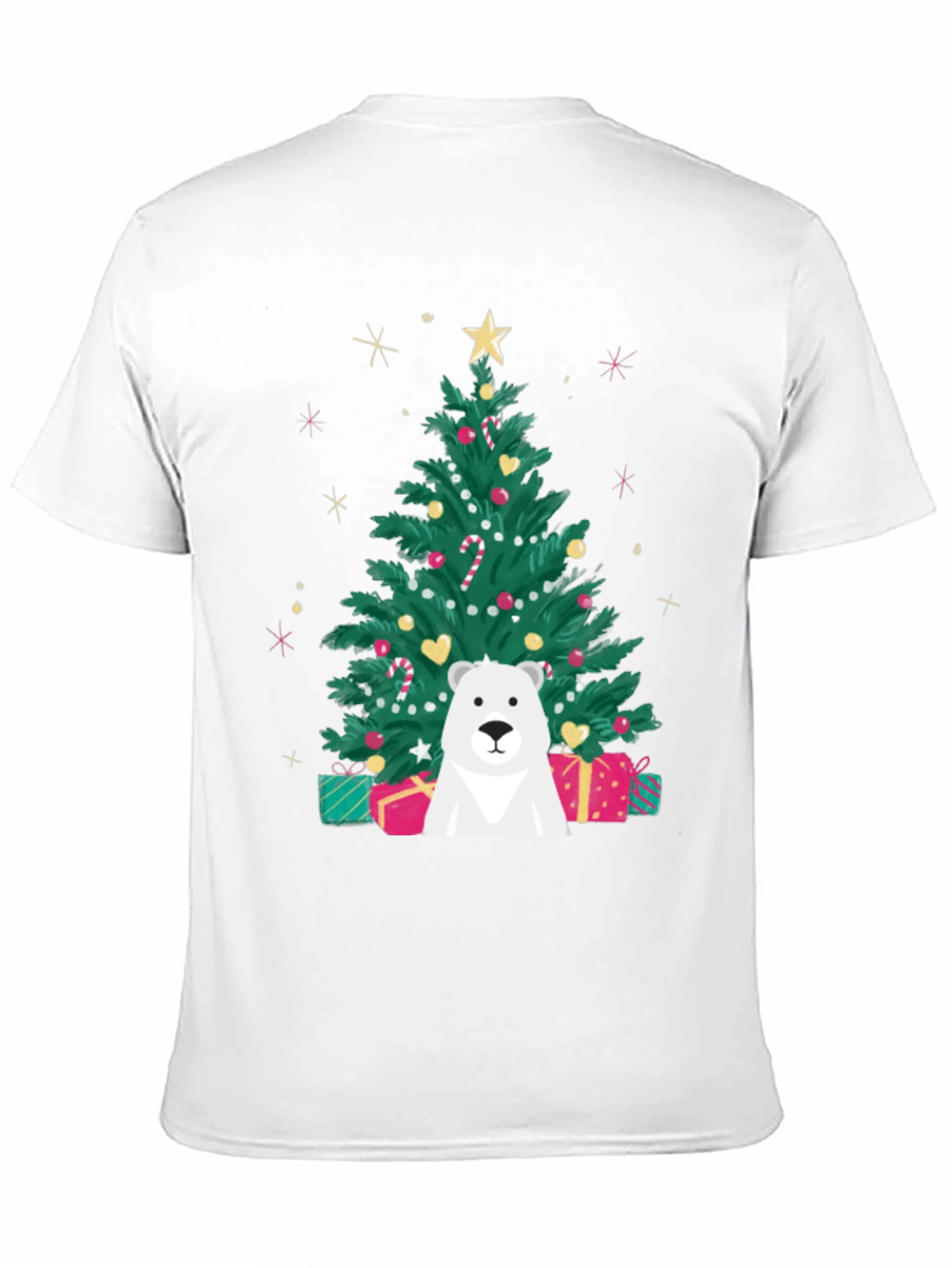 Festive Christmas Polar Bear Graphic Tee
