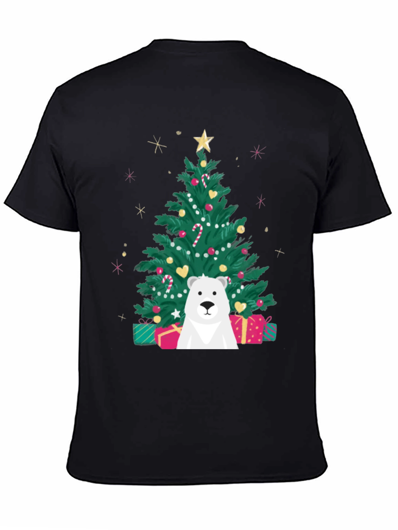 Festive Christmas Polar Bear Graphic Tee