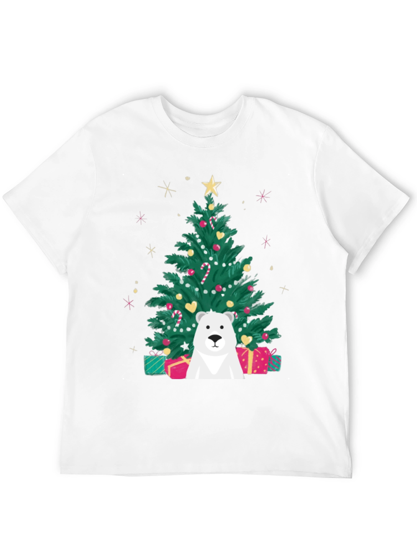 Festive Christmas Polar Bear Graphic Tee