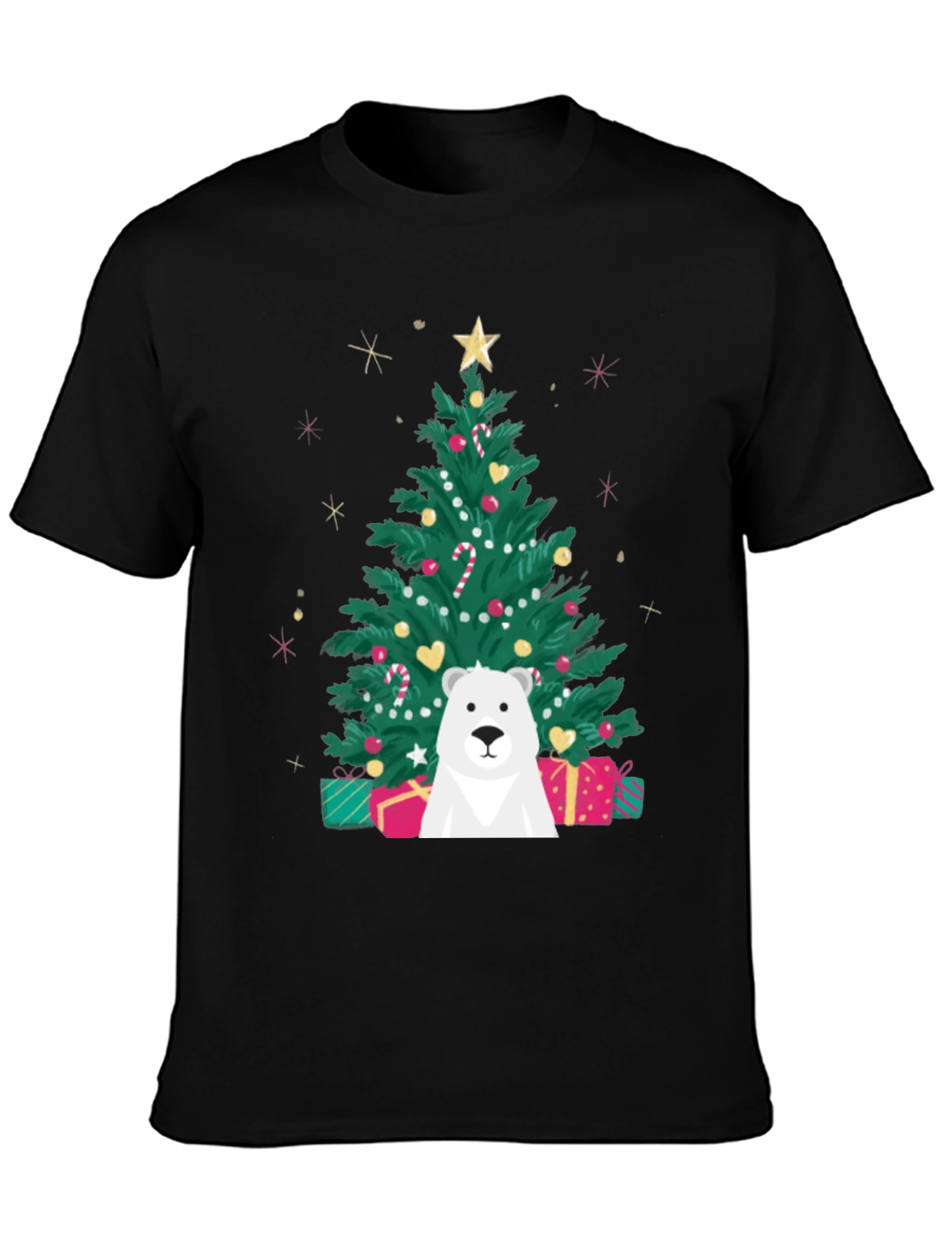 Festive Christmas Polar Bear Graphic Tee