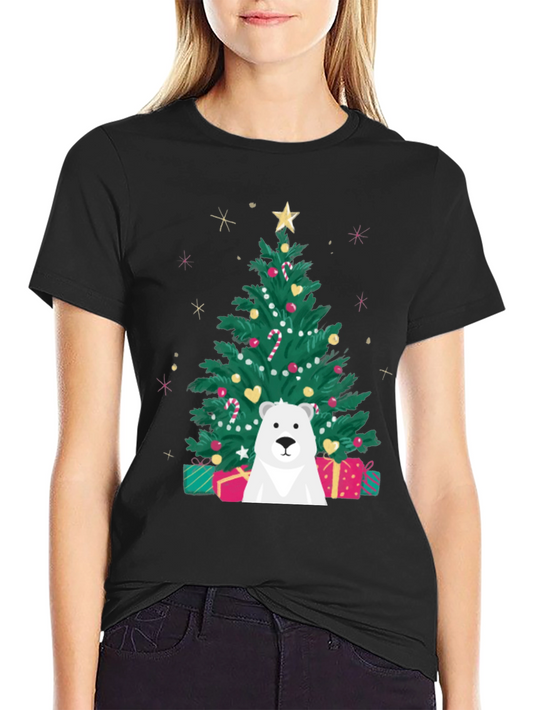 Festive Christmas Polar Bear Graphic Tee