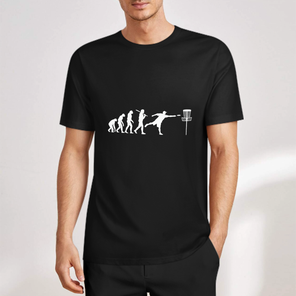 Disc Golf Evolution T-Shirt | Funny Disc Golfer Graphic Tee(z124)
