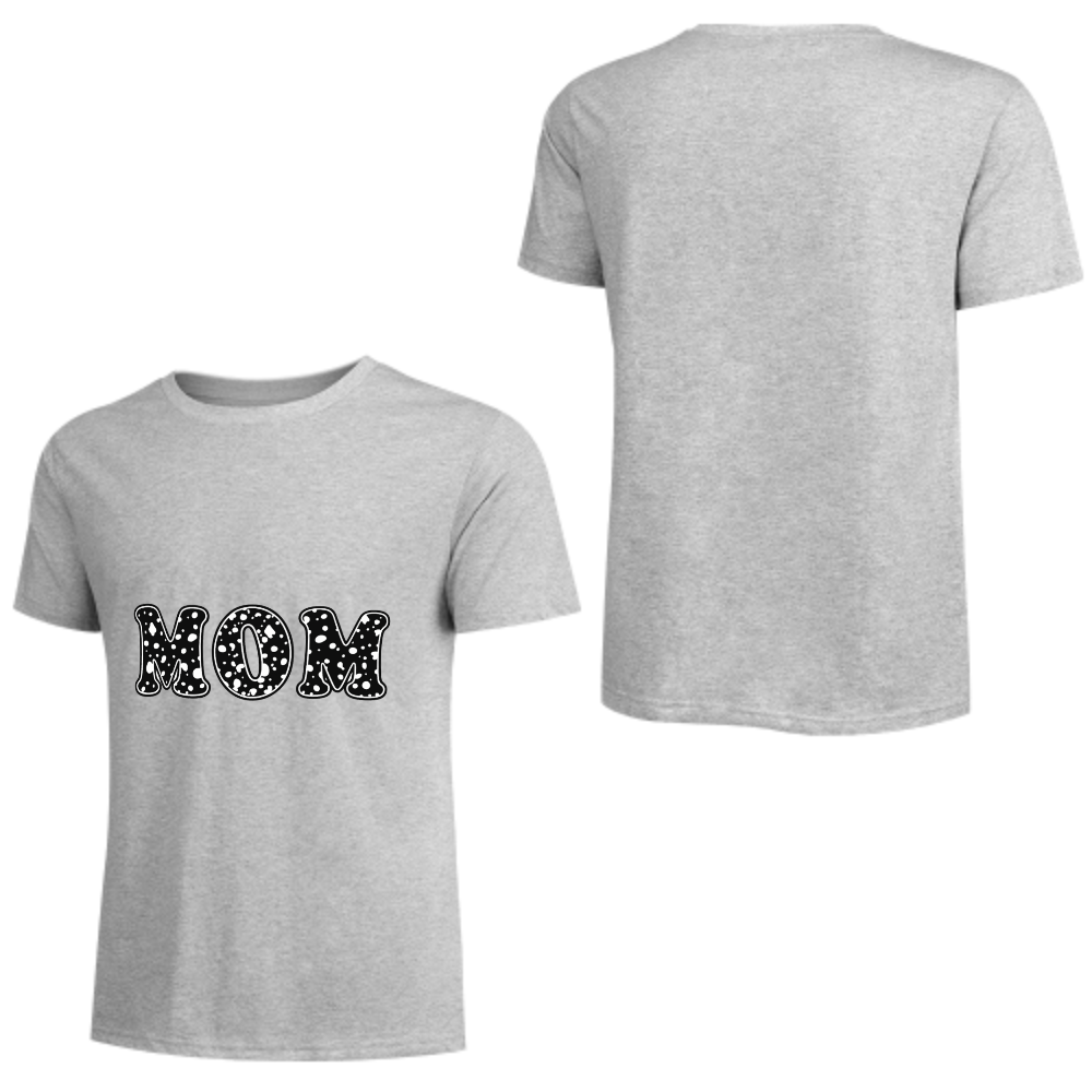 Mom Leopard Print Graphic T-Shirt | Cute Minimalist Mother’s Day Tee(z120)