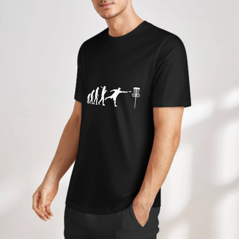 Disc Golf Evolution T-Shirt | Funny Disc Golfer Graphic Tee(z124)