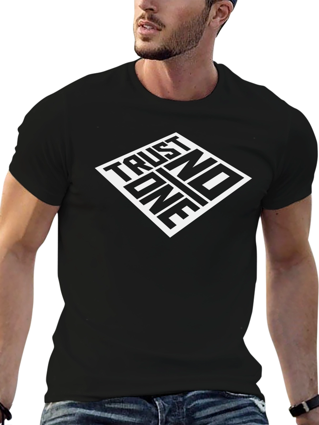 Trust No One Black Graphic Tee