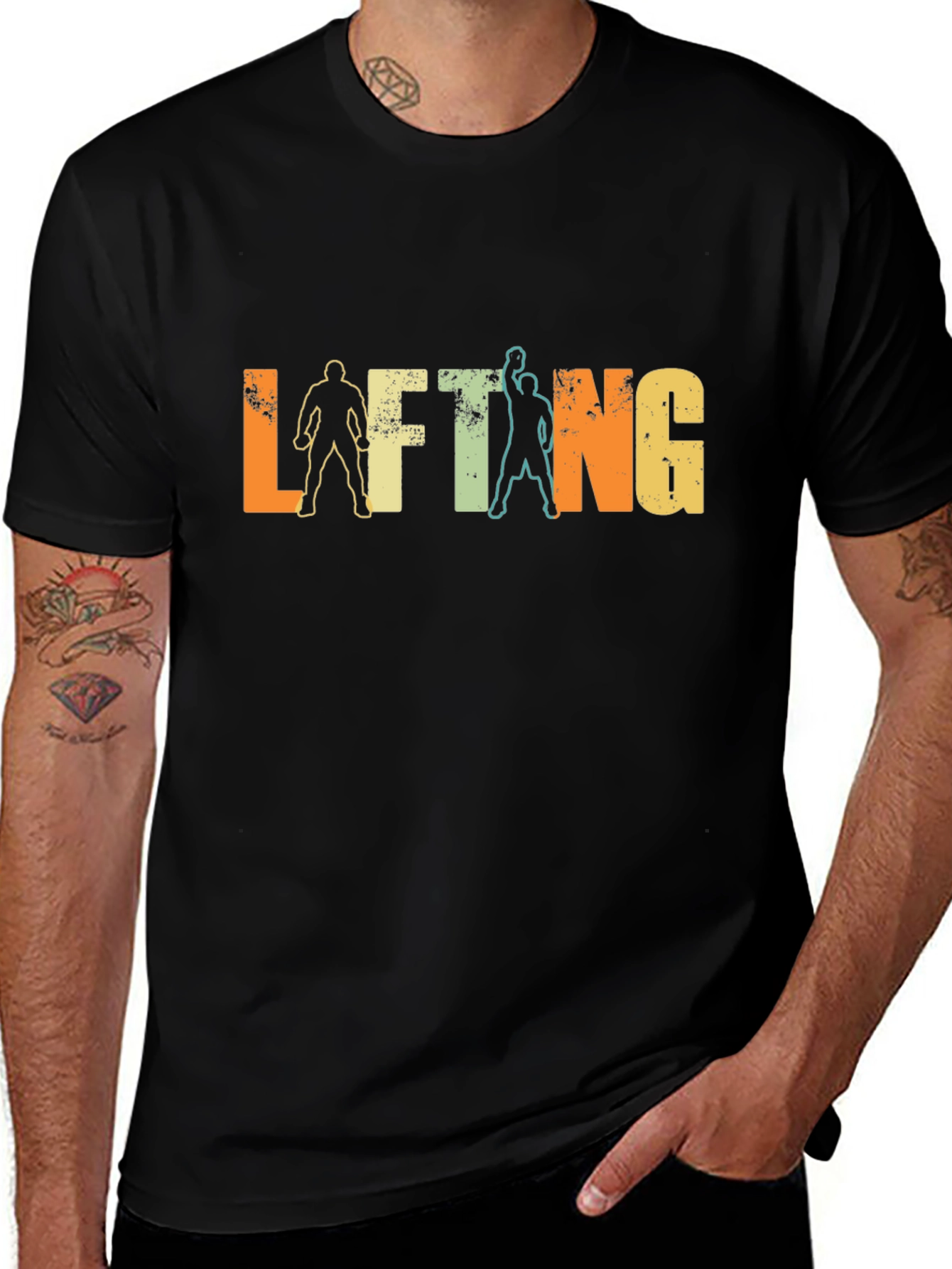 Retro Lifting Graphic T-Shirt
