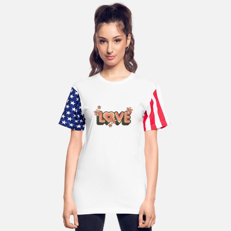 1960s Retro Hippie Floral Love Design