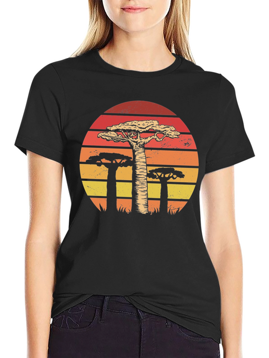 Baobab Sunset Graphic Tee - Stylish Nature Shirt