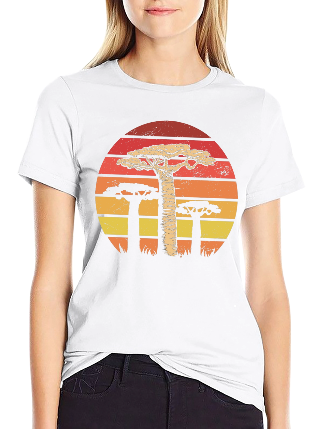 Baobab Sunset Graphic Tee - Stylish Nature Shirt